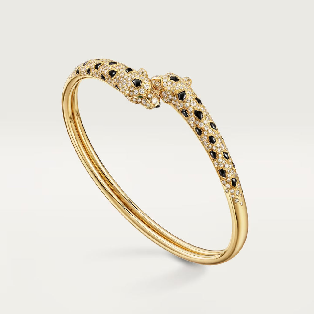PANTHÈRE DE CARTIER ARMREIF, HALB AUSGEFASST